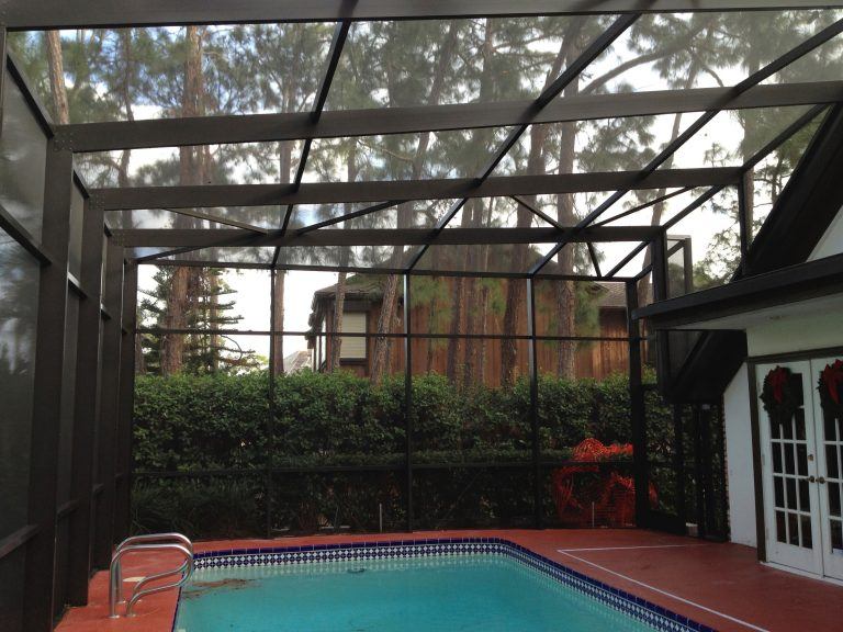 Pool Cage Gutters Tampa FL Tropicana Glass & Screen